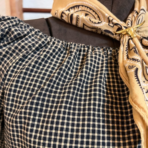 Sunset Vintage handmade top from deadstock gingham fabric. Like new - Picture 3 of 6